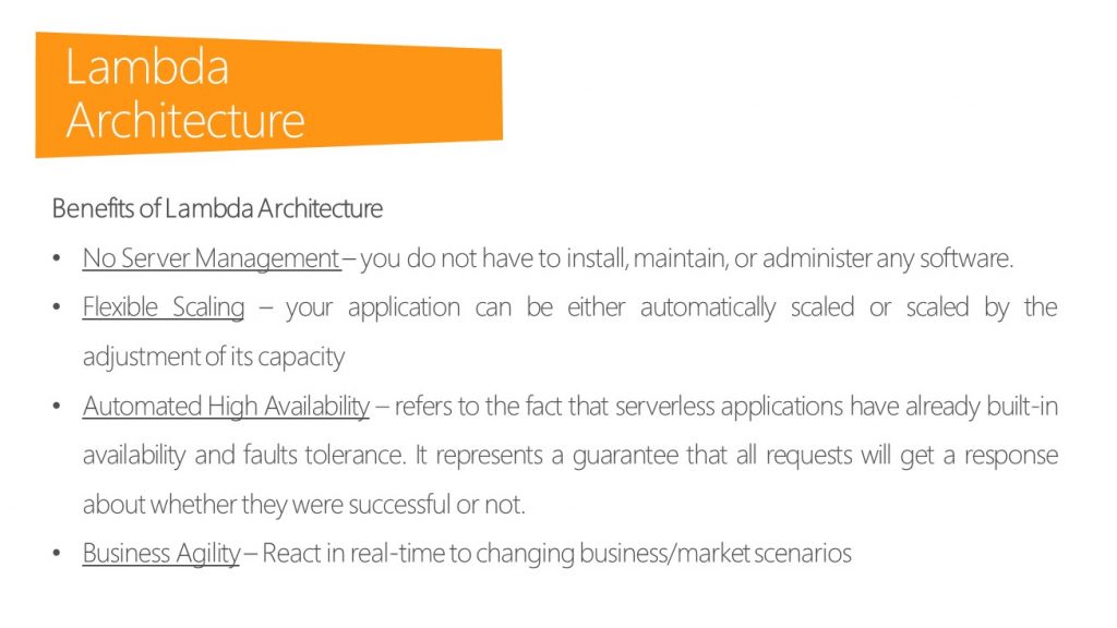 Lambda Architecture Benefits